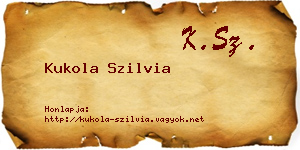 Kukola Szilvia névjegykártya